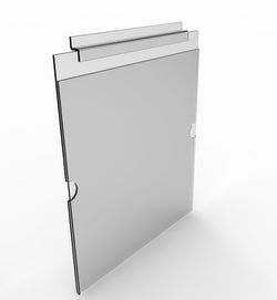 Clear Plexiglass Acrylic Slatwall Literature Holder Portrait 11x13.3" 11709 14D