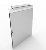 Clear Plexiglass Acrylic Slatwall Literature Holder Portrait 11x13.3" 11709 14D