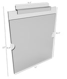 Clear Plexiglass Acrylic Slatwall Literature Holder Portrait 11x16.3 inch