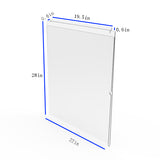 FixtureDisplays® Clear Acrylic Slatwall Literature Holder Portrait 22x26" 11709-14F