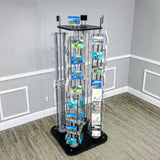 DVD, CD, BlueRay, Literature,Greeting Card Postcard Rack Display High Capacity 128 Adjustable Pockets 5.1" to 10.6" Wide, up to 8" Tall Cards11875