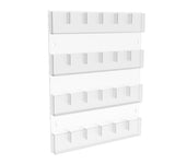4-Tiered Acrylic Literature Rack for Wall-mount, 24 Adjustable Pockets - Clear Transparent Plexiglas 119003