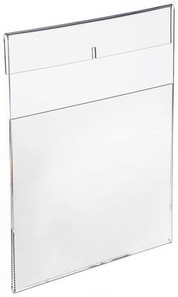 8.5 x 11 Acrylic Sign Holder for Wall Mount, Side Insert - Clear 119005
