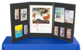72"w Tabletop Velcro Display Board, Double Sided - Black & Gray 119006