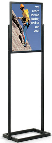 18 x 24 Poster Stand for Floor, Top insert, Double Sided - Black 119015