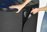 10' Curved Pop Up Display w/ Velcro Fabric, Portable Counter & 2 Spotlights - Black 119034