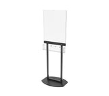 FixtureDisplays® Acrylic Clear Poster Metal Floor Stand 22X28" with Pocket Adjustable Brochure Holder 119050