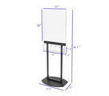 FixtureDisplays® Acrylic Clear Poster Metal Floor Stand 22X28" with Pocket Adjustable Brochure Holder 119050