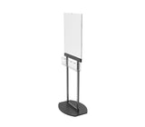 FixtureDisplays® Acrylic Clear Poster Metal Floor Stand 22X28" with Pocket Adjustable Brochure Holder 119050