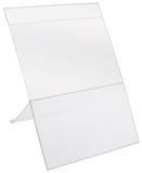 8.5 x 11 Sign Holder with Slant Back Easel Design- Clear 119057
