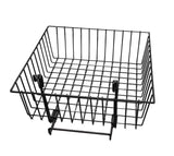 12" x 12" Metal Gridwall Basket w/ Hooks - Black 119073