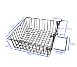 12" x 12" Metal Gridwall Basket w/ Hooks - Black 119073