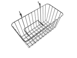 12 x 6 Wire Rectangular Basket for Gridwall or Slatwall - Black 119076