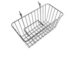 12 x 6 Wire Rectangular Basket for Gridwall or Slatwall - Black 119076