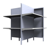 Gondola Frames Four Way Rack With 12 Standard Wal Mart 30 inch  Shelves 11911 2