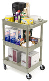 40" Plastic Utility Cart, 3 Trays - Beige 119116