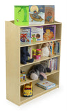 Children's Book Case Display for Floor, 5 Height Adjustable Shelves, Wood - Natural 119162