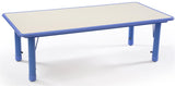 Children’s Table and Chair Set, Height Adjustable w/ (10) 12" Seats - Blue 119167