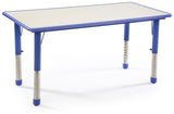 Children’s Table and Chair Set, Height Adjustable w/ (10) 12" Seats - Blue 119167