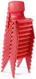 12" Children's Chairs, Set of 10, Stackable - Red 119174