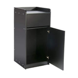 Restaurant Trash Bin Fast Food Garbage Receptacle Tray Holder Up To 36 Gallons 119232-BLACK