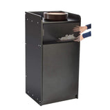 Restaurant Trash Bin Fast Food Garbage Receptacle Tray Holder Up To 36 Gallons 119232-BLACK