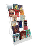 6 Tier 18" Wide Wire Tabletop Display Rack Greeting Card Book CD DVD Stand White 119352-WHT
