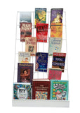 6 Tier 18" Wide Wire Tabletop Display Rack Greeting Card Book CD DVD Stand White 119352-WHT