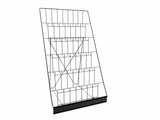 6-Tiered 18" Wire Display Rack for Tabletops, 2.5" Open Shelves, with Header - Black 119352