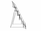 6-Tiered 18" Wire Display Rack for Tabletops, 2.5" Open Shelves, with Header - Black 119352