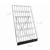 6-Tiered 18" Wire Display Rack for Tabletops, 2.5" Open Shelves, with Header - Black 119352