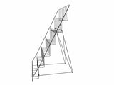 6-Tiered 18" Wire Display Rack for Tabletops, 2.5" Open Shelves, with Header - Black 119352