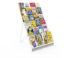18"W Tabletop Literature Organizer Magazines Brochures 6 Tier White Wire Display