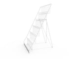 18"W Tabletop Literature Organizer Magazines Brochures 6 Tier White Wire Display