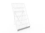 18"W Tabletop Literature Organizer Magazines Brochures 6 Tier White Wire Display