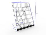 FixtureDisplays 6-Tiered Black Wire Display Rack 25.0" x 24.3" x 20.0" for Tabletops, 2.5" Open Shelves, Greeting Card, Book, Craft, CD, DVD 119355