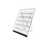 FixtureDisplays 6-Tiered Black Wire Display Rack 25.0" x 24.3" x 20.0" for Tabletops, 2.5" Open Shelves, Greeting Card, Book, Craft, CD, DVD 119355