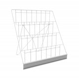 4 Tiered Wire Display Rack Literature Brochure Magazine Stand Book Tabletop Rack 119362-WHITE