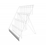 4 Tiered Wire Display Rack Literature Brochure Magazine Stand Book Tabletop Rack 119362-WHITE