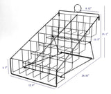 Counter DVD Rack with 12 Pockets, 6 Tiers, Steel Wire - Black 119365-NEW