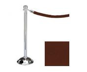 38.5_Chrome_Stanchion_Post_with_6'_Brown_Rope_119396