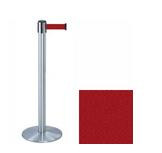 38_Silver_Stanchion_Post_with_7.5'_Retractable_Belt_ _Maroon_119409