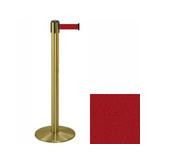 38_Brass_Stanchion_Post_with_7.5'_Retractable_Belt_ _Maroon_119420