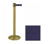 38_Brass_Stanchion_Post_with_7.5'_Retractable_Belt_ _Navy_Blue_119421