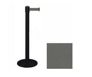 38_Black_Stanchion_Post_with_7.5'_Retractable_Belt_ _Gray_119429