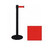 38_Black_Stanchion_Post_with_7.5'_Retractable_Belt_ _Red_119433