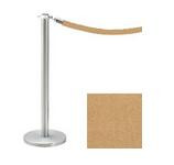 34.5_Chrome_Stanchion_Post_with_6'_Beige_Rope_119434