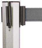 40-1/4" Silver Stanchion Post with 9.5' Gray Retractable Belt 119443