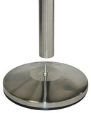 41.5" Silver Stanchion Post with 6.5' Black Retractable Belt 119448
