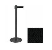 38_Wrinkle_Black_Stanchion_Post_w/_13'_Retractable_Belt_ _Black_119461